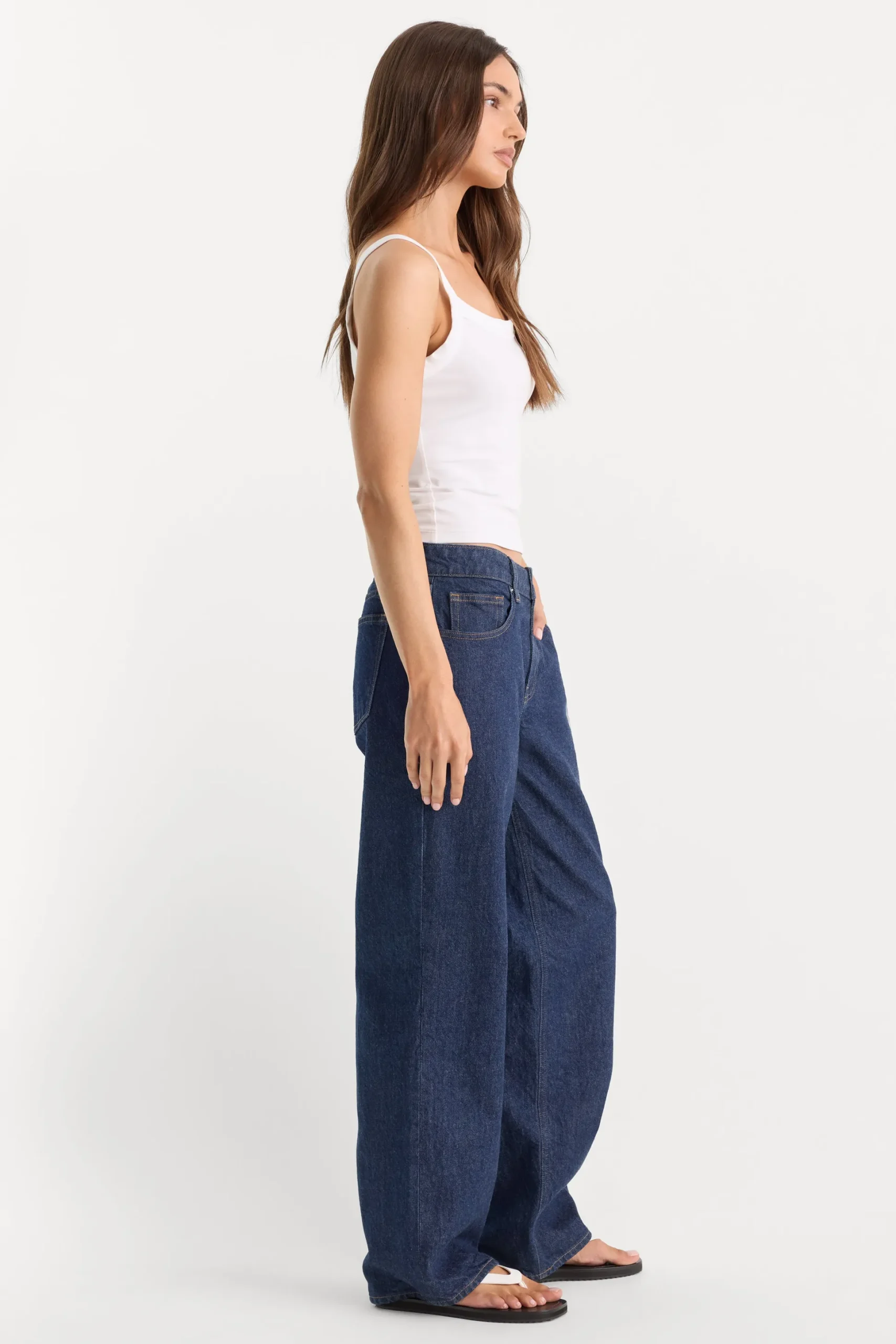 low relaxed straight jeans