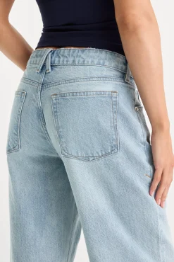 low relaxed straight jeans