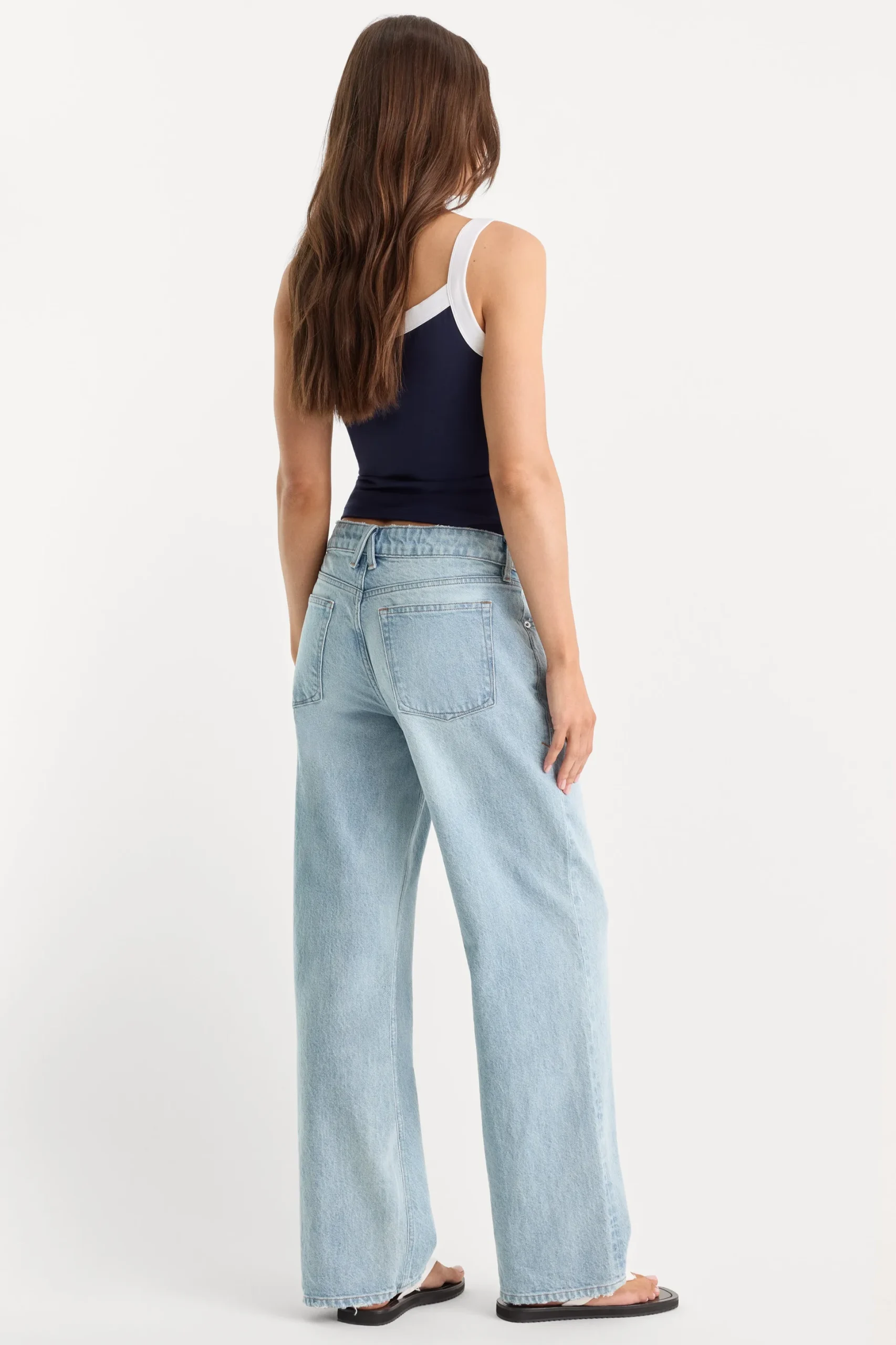 low relaxed straight jeans