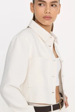 luxe suiting cropped jacket
