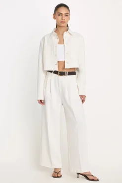luxe suiting cropped jacket
