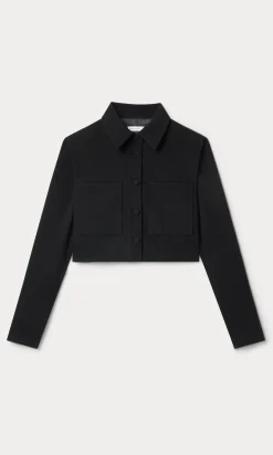 luxe suiting cropped jacket