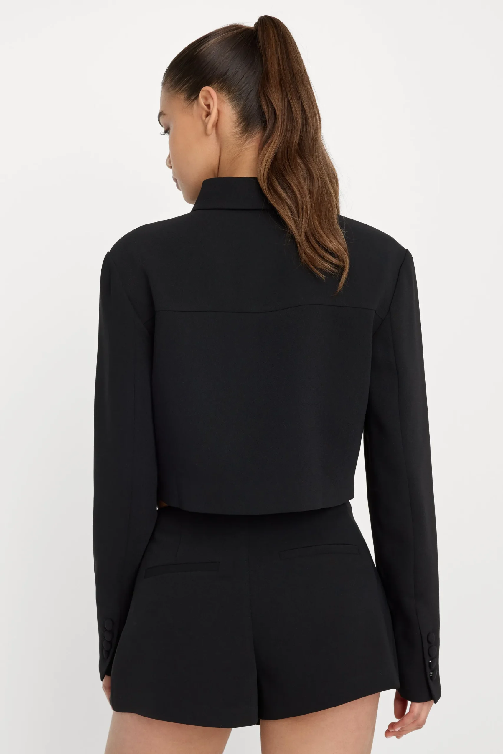 luxe suiting cropped jacket
