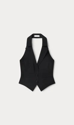 luxe suiting halter vest