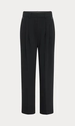 luxe suiting high-rise cropped wide leg trouser