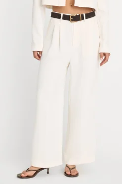 luxe suiting high-rise cropped wide leg trouser