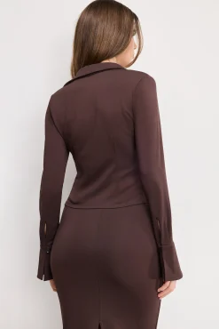matte jersey long sleeve top