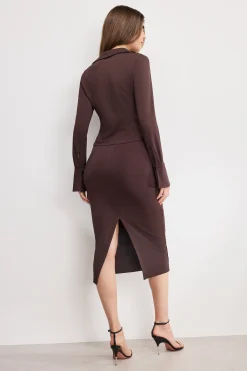 matte jersey midi pencil skirt
