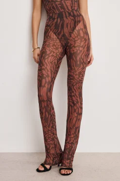 mesh micro boot leggings