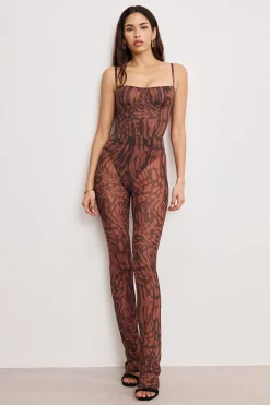 mesh micro boot leggings