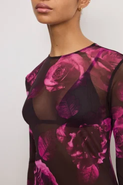 mesh mini dress