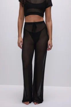mesh wide pants