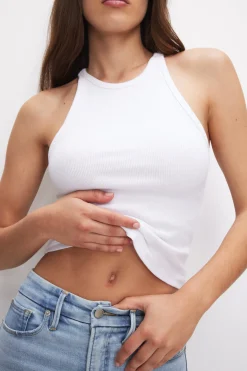micro rib crewneck tank