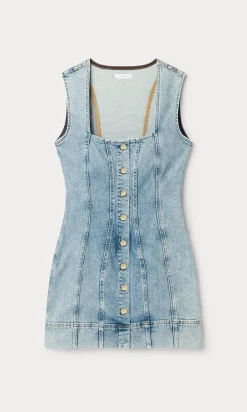 mini button front dress