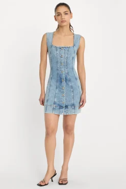 mini button front dress