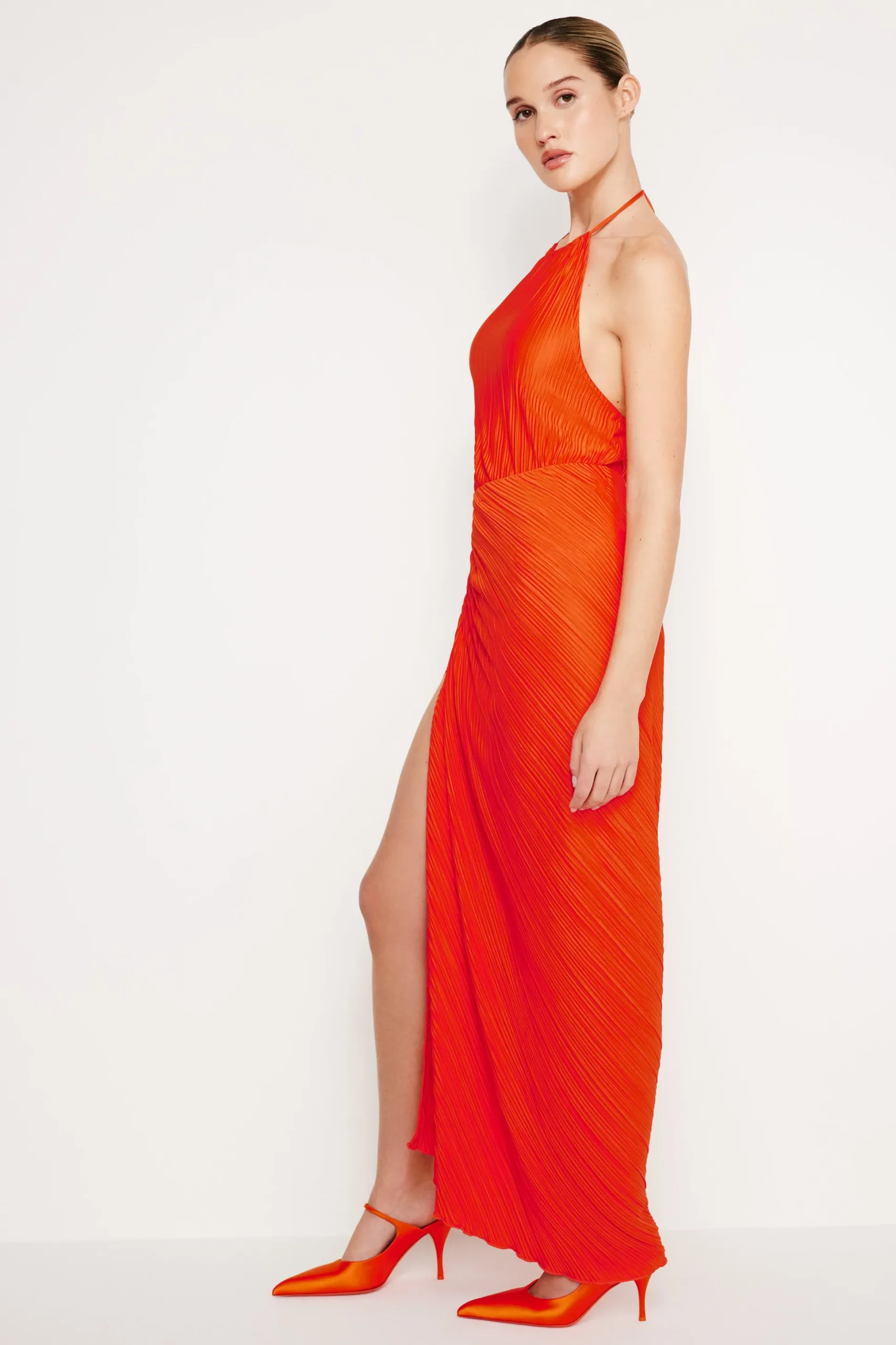plisse maxi skirt