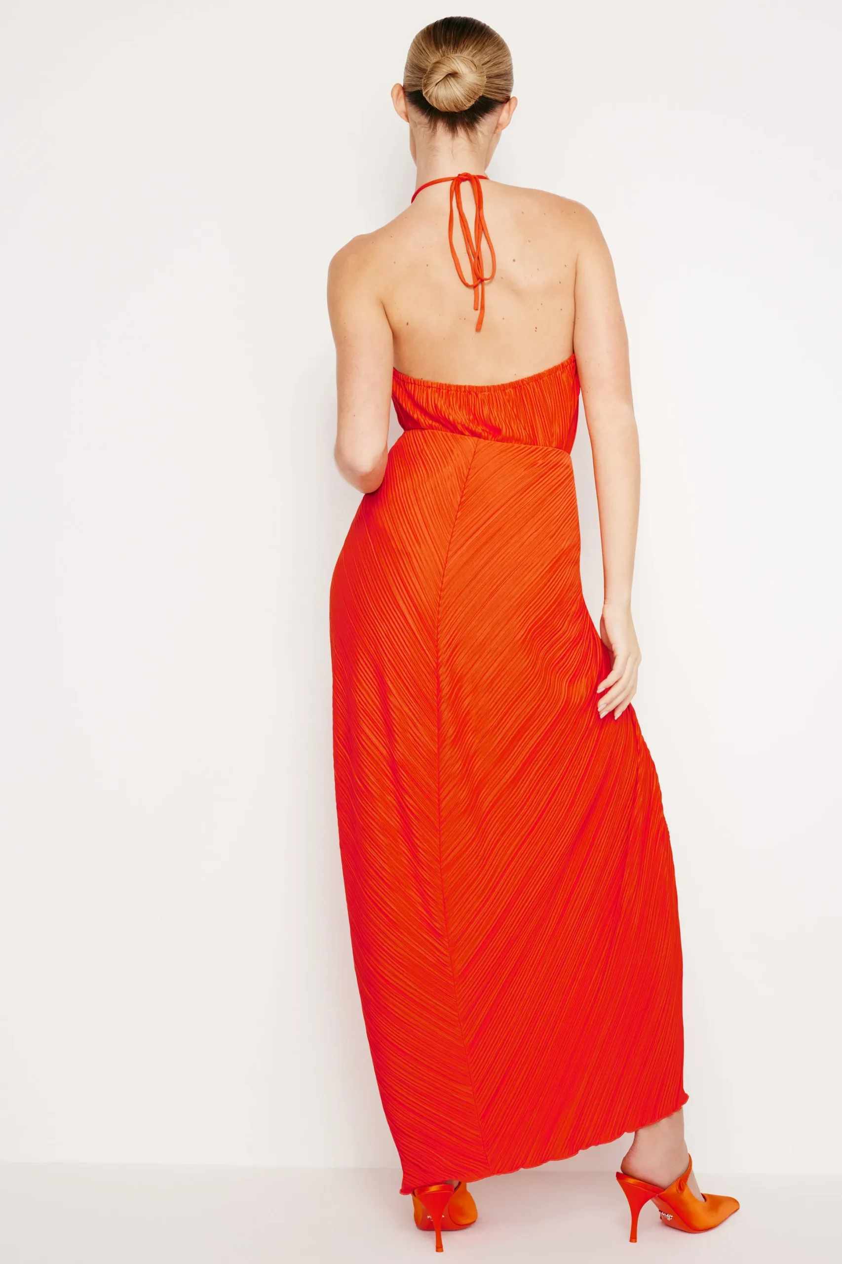 plisse maxi skirt