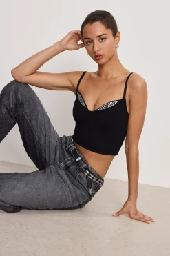 ponte embellished top