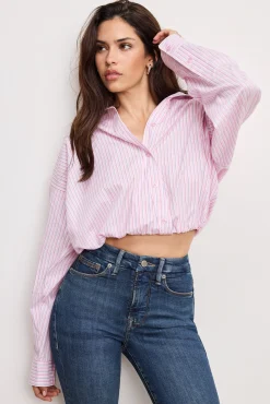 poplin bubble shirt