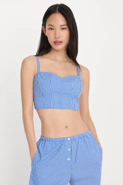 poplin bustier cami top