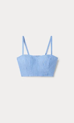 poplin bustier cami top