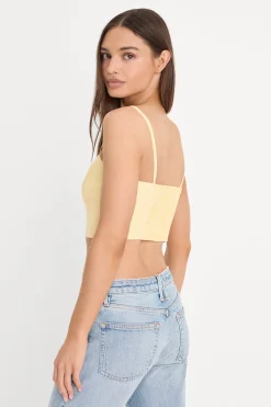 poplin bustier cami top