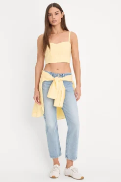 poplin bustier cami top