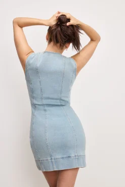 power stretch mini dress