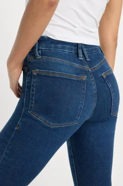 power stretch pull-on flare jeans