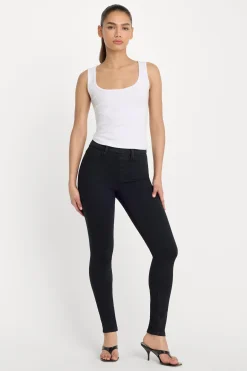 power stretch pull-on skinny jeans