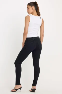 power stretch pull-on skinny jeans