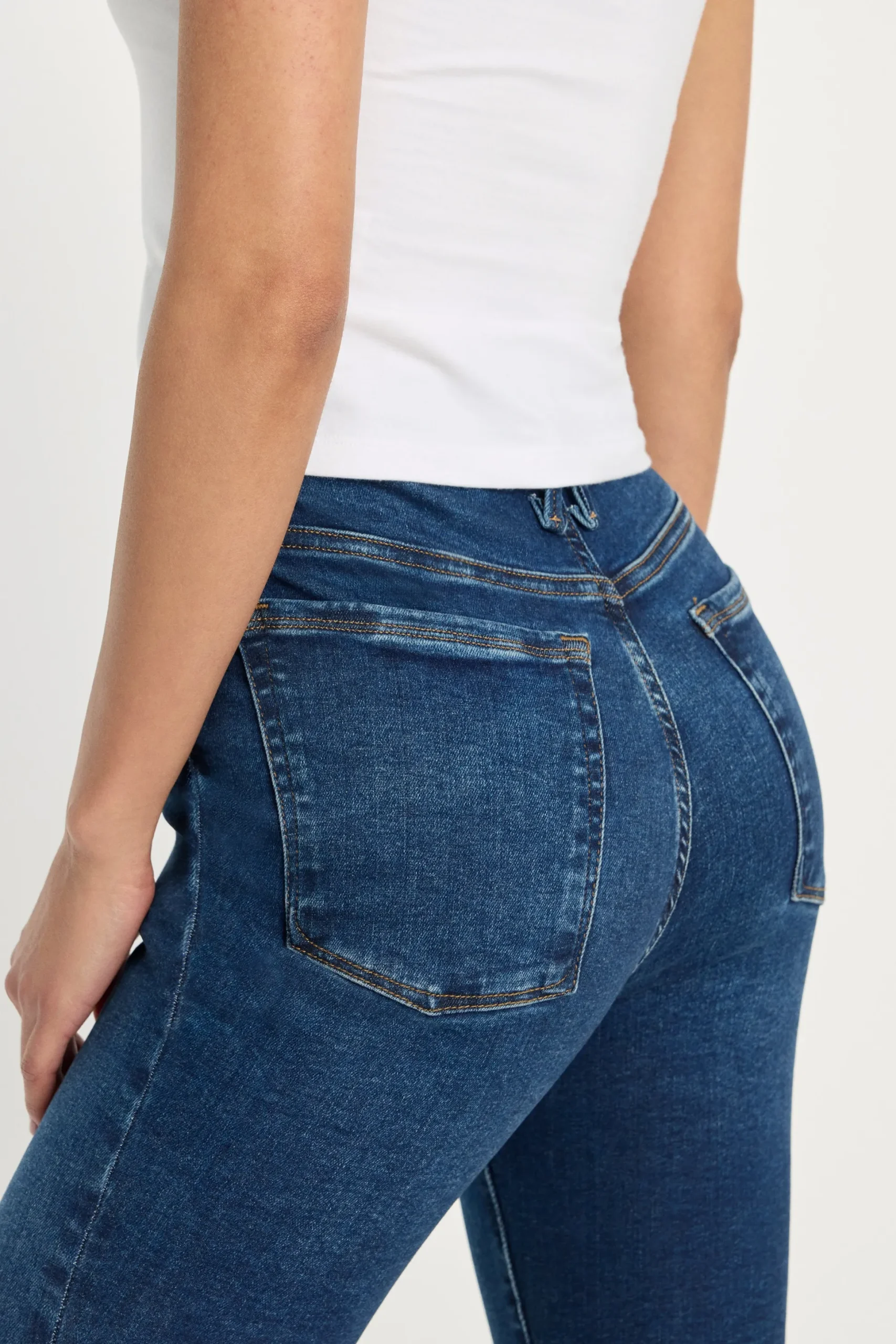 power stretch pull-on skinny jeans