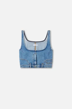 reworked denim vest