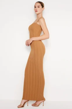 ribbed knit maxi dress