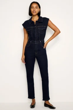 rinsed denim fit for success jumpsuit