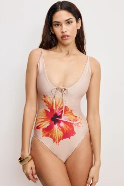 satin deep dive swimsuit