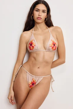 satin tiny ties bikini top