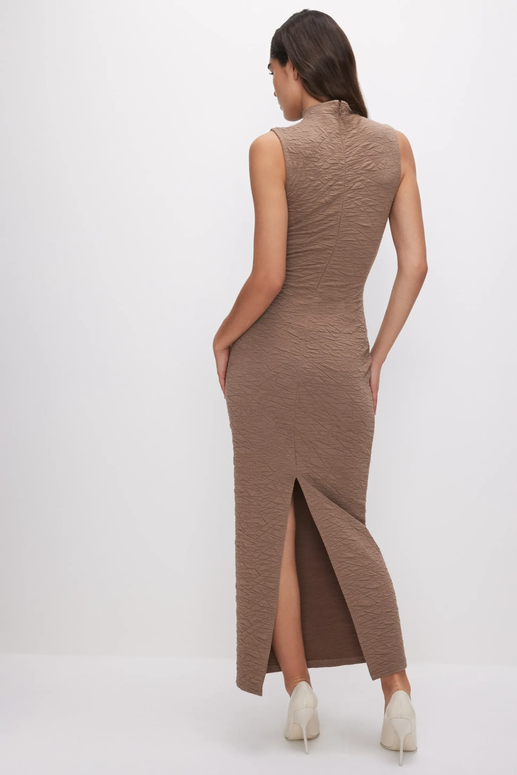 scrunchie peek-a-boo maxi dress