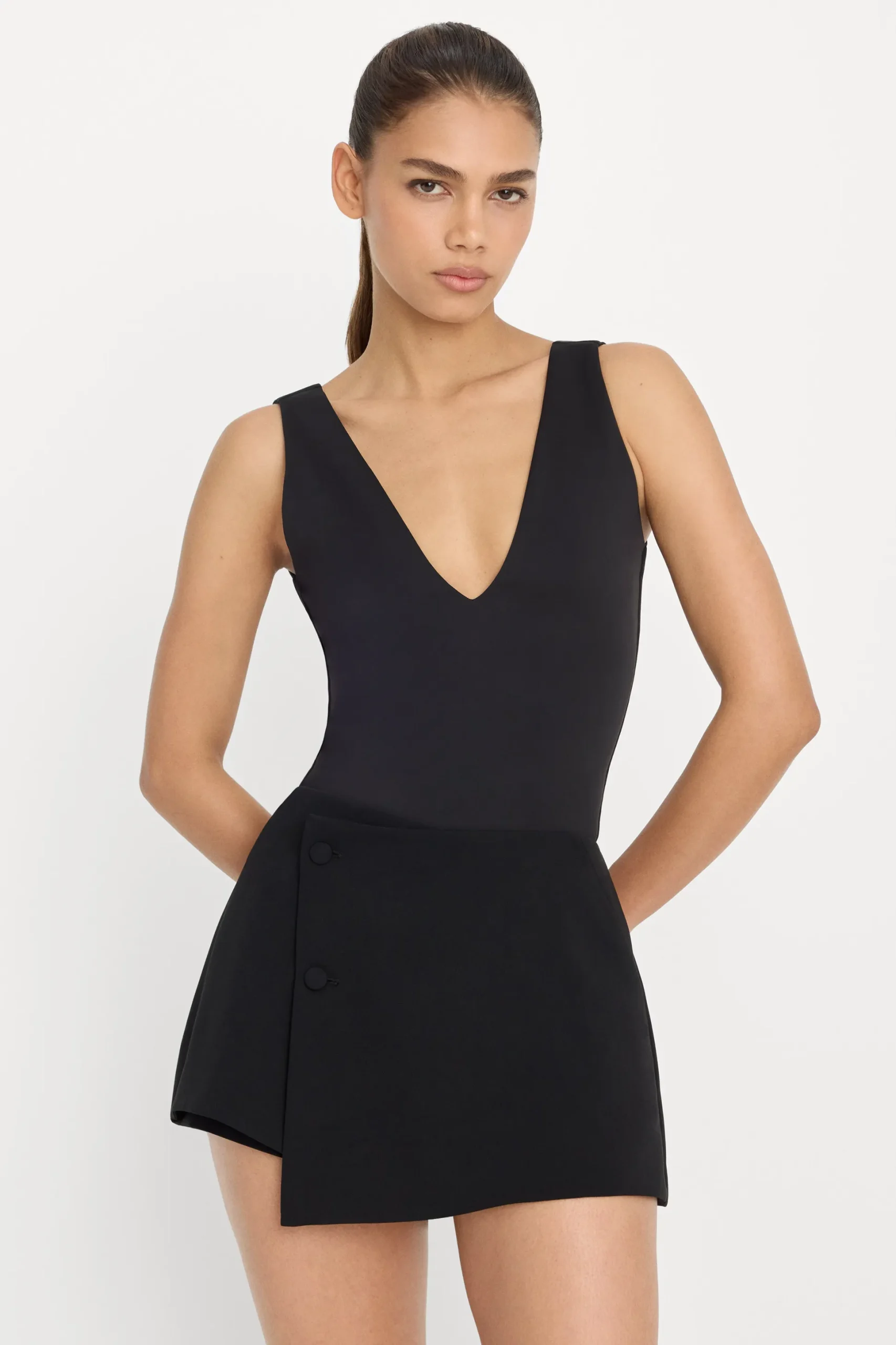 sculpting deep v bodysuit