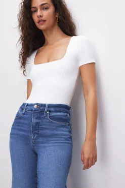 sculpting square neck bodysuit