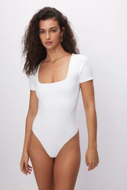 sculpting square neck bodysuit
