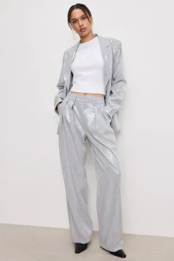 sequin oversized blazer