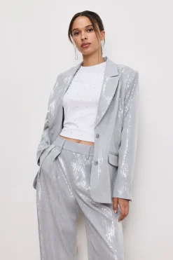 sequin oversized blazer