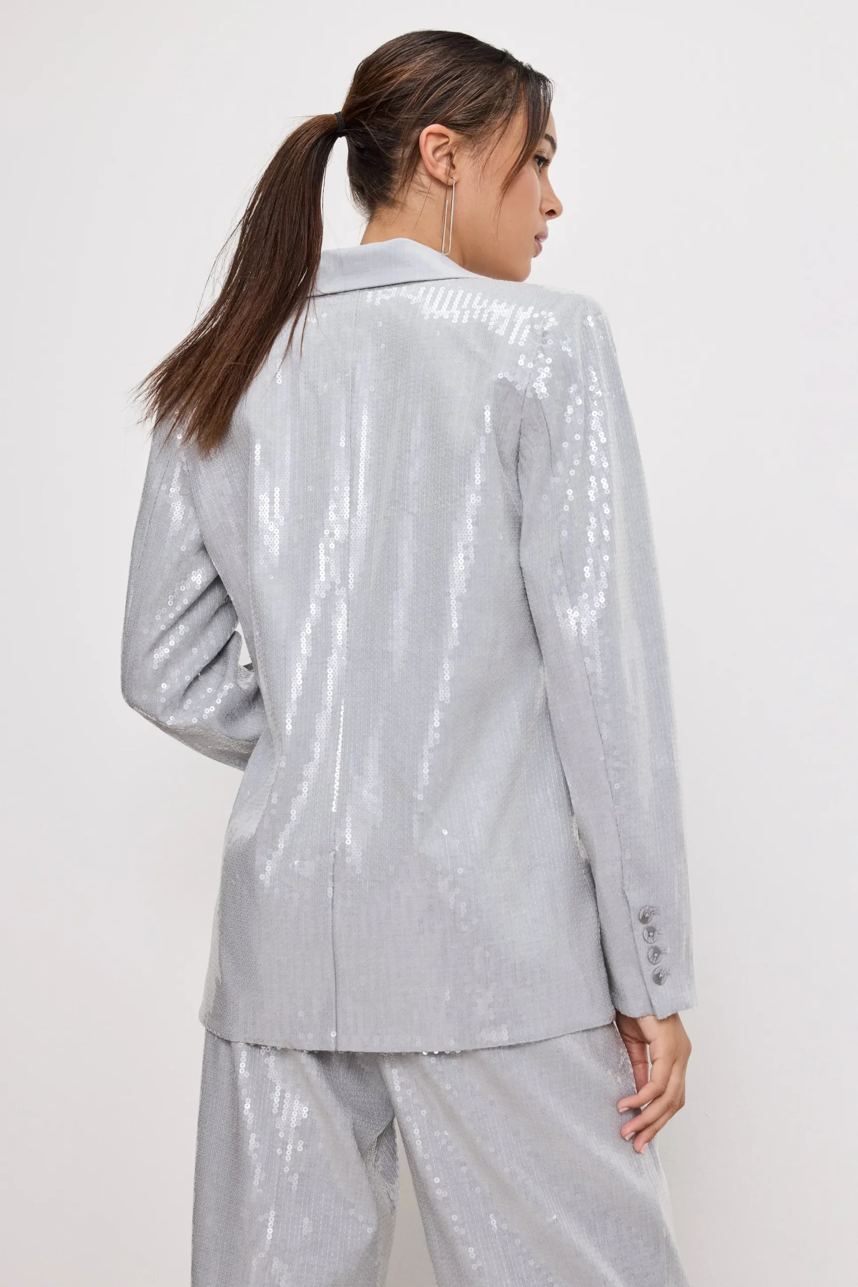 sequin oversized blazer