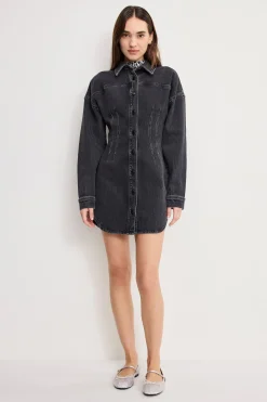 shaped denim dress