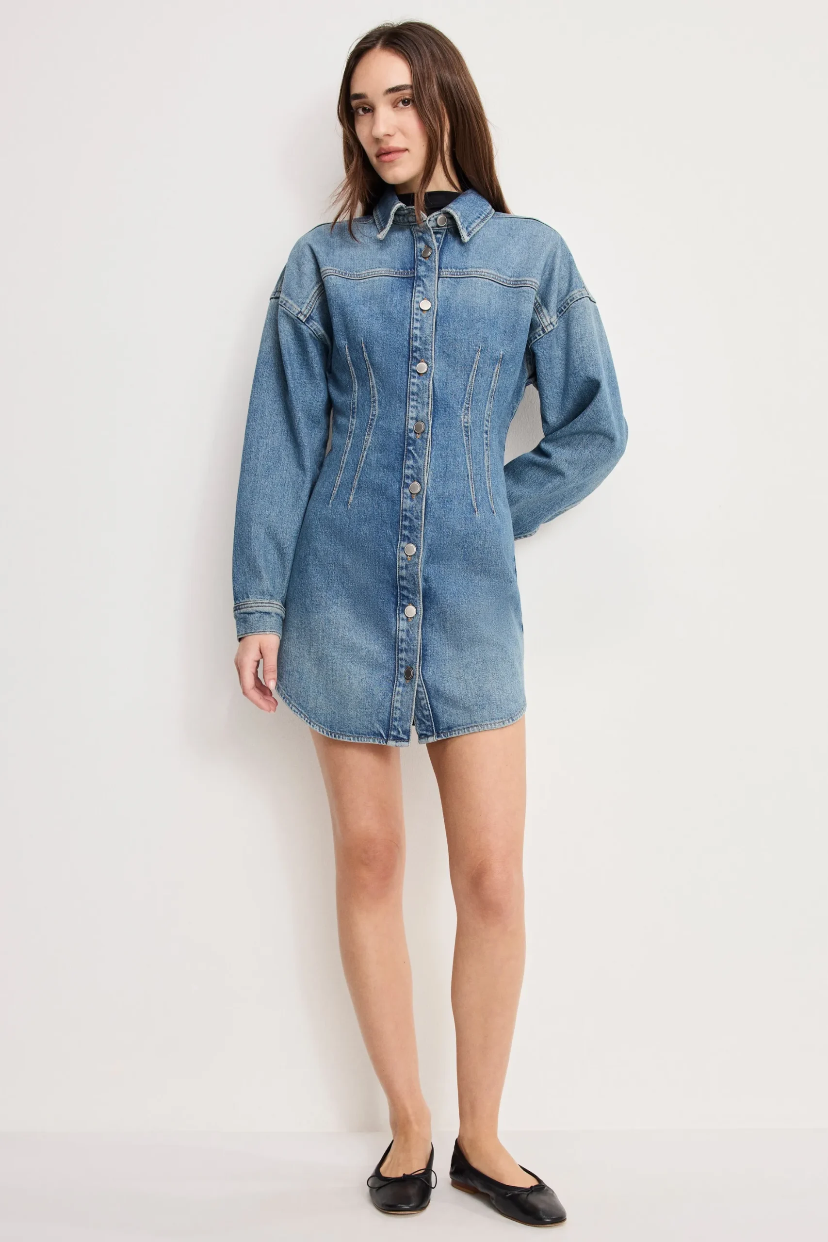 shaped denim dress