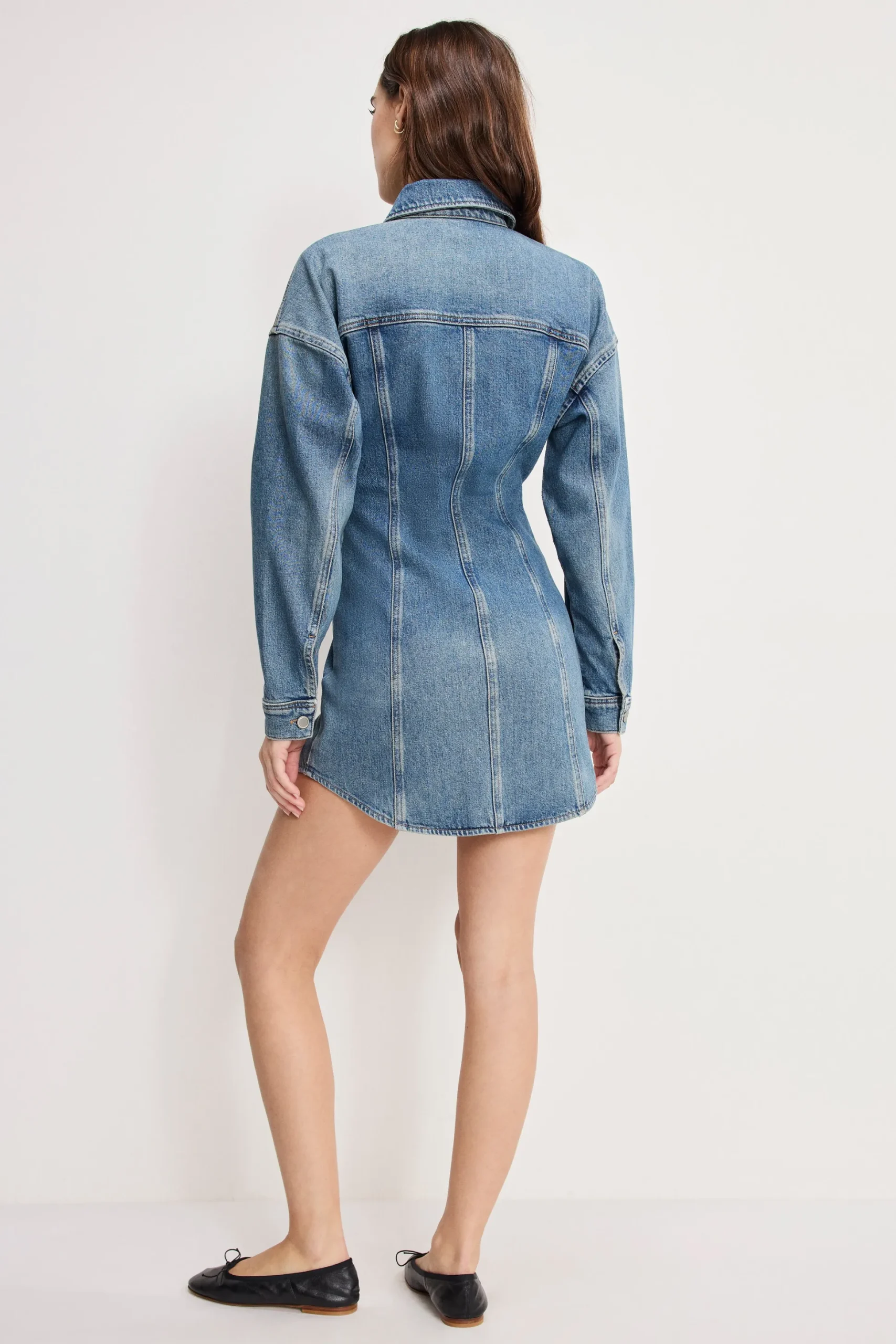 shaped denim dress