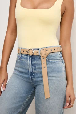 skinny eyelet belt