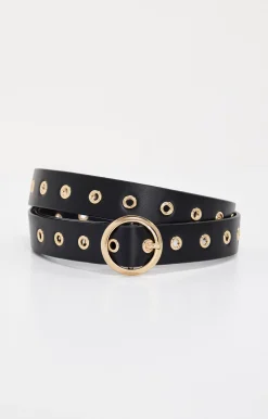 skinny eyelet belt