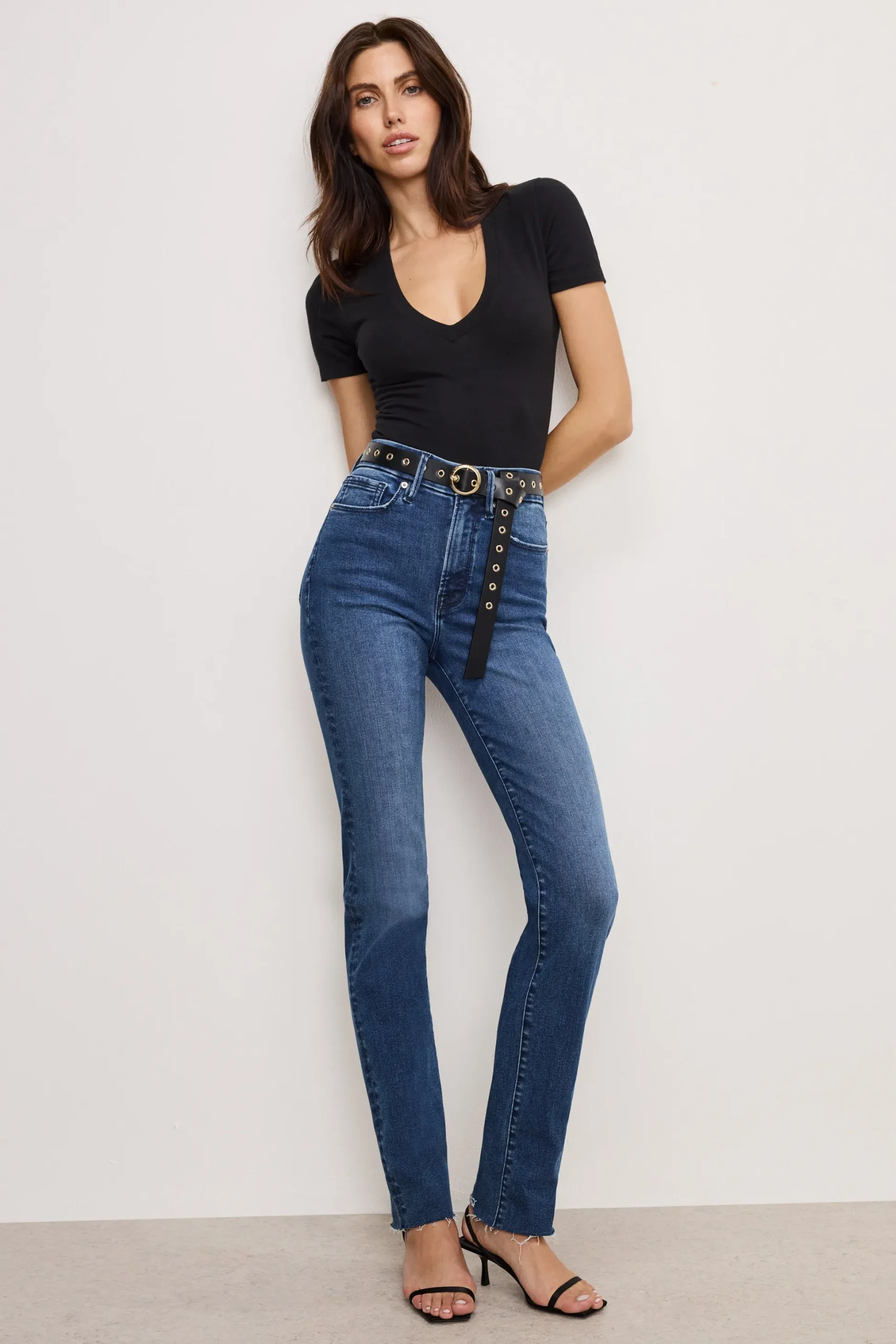 skinny eyelet belt